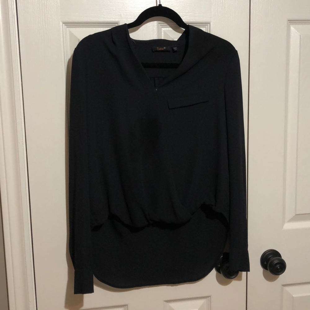 Dex Black High/Low Blouse